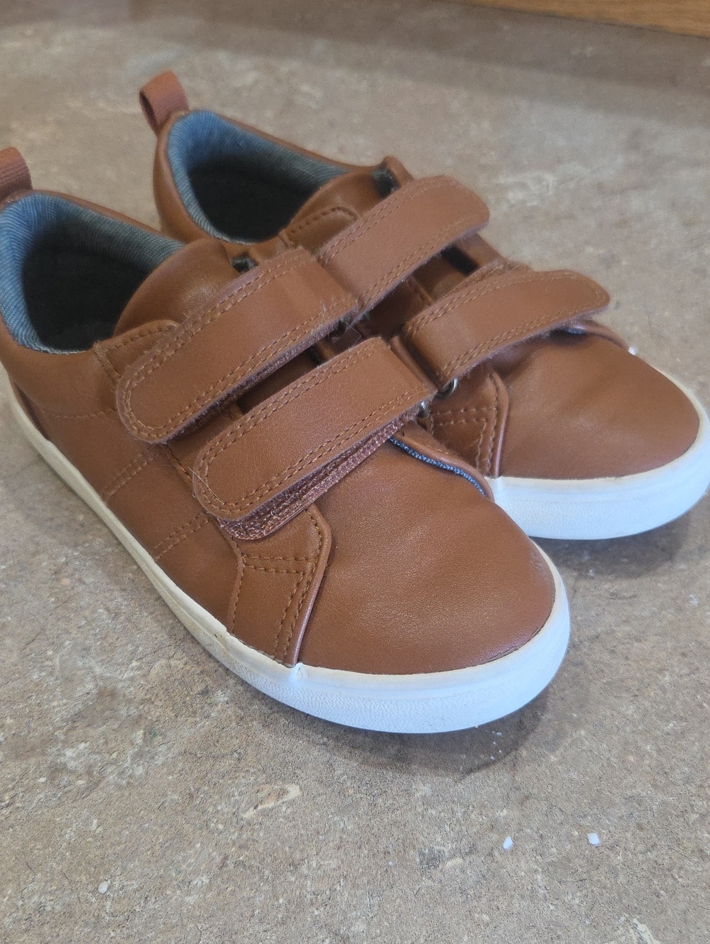 Kids Brown Velcro Casual Sneakers